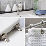 MAYFAIR 844BN 000 Toilet Seat with Brushed Nickel Hinges will Never Come Loose, ROUND , White, 1 Pack - ROUND