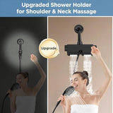 Filtered Shower Head with Handheld Combo Matte Black - Dual 2-in-1 Spa System with Massage Shower Head and 10 Modes Hand Held Shower Head, High Pressure, Built in Power Wash Mode