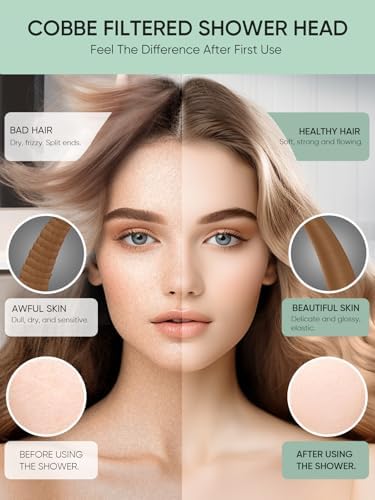 Cobbe Filtered Shower Head with Handheld, High Pressure 7-mode Showerhead with Filters for Hard Water - Remove Chlorine - Reduces Dry Itchy Skin, Patented Paddle Shift Design, Black