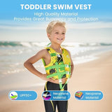 Gogokids Toddler Swim Vest, Kids Float Jacket for 20-30-40-50 lbs Girls and Boys, Float Swimwear with Duel Adjustable Safety Strap, for 2-9 Year Old Children