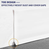 Flexible Baseboard Molding Trim 4 Inch Self-Adhesive Vinyl Wall Base Peel and Stick Cove Base Rubber Wall Baseboard Moulding Trim (20Ft, White)