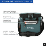 Arctic Zone Titan Deep Freeze Cooler - Zipperless Hardbody Cooler - Small & Large Capacity- Beach & Camping Cooler - Deep Freeze Insulation, HardBody Liner, and SmartShelf