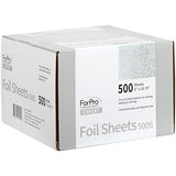 ForPro Professional Collection Expert Embossed Foil Sheets 500S, Aluminum, Pop-Up Foil Dispenser, Hair Foils for Color Application & Highlighting Services, Food Safe, 5” W x 10.75” L, (Pack of 12)