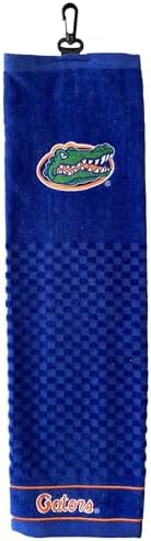 Team Golf NCAA Embroidered Golf Towel, Checkered Scrubber Design, Embroidered Logo