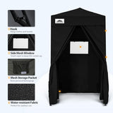 EAGLE PEAK Flex Ultra Compact 4x4 Pop-up Canopy, Sun Shelter, Changing Room, Portable Privacy Canopy Cabana for Pool, Fashion Photoshoots, or Camping, Black