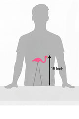 GiftExpress 12 Pack Pink Flamingos Yard Decorations - Small 14" Tall Plastic Flamingo Statue w/Metal Stakes - Lawn Ornaments & Garden Decor for Outdoor Parties