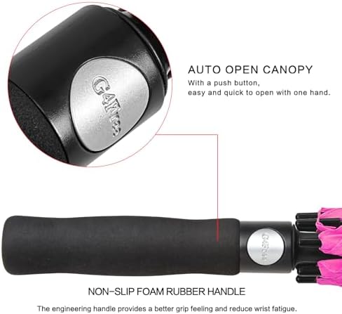 G4Free 47/54/62/68 Inch Automatic Open Golf Umbrella Oversize Extra Large Double Canopy Vented Windproof Waterproof Stick Umbrellas