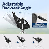 VIVOHOME Hammock Camping Chair, Portable Outdoor Swinging Rocking Chairs for Adults with Adjustable Pillow, Back and Height for Travelling, Backyard, Patio, Supports 400 lbs, 600D Breathable Mesh