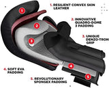 RDX Boxing Gloves, Pro Training Sparring, Maya Hide Leather, Muay Thai MMA Kickboxing, Men Women Adult, Heavy Punching Bag Focus Mitts Pads Workout, Ventilated Palm, Multi Layered, 8 10 12 14 16 18 Oz