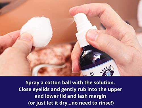 Heyedrate Lid & Lash Cleanser for Stye, Blepharitis, Dry Eyes, Meibomian Gland Dysfunction, Rosacea, and Eye Irritation Relief | Hypochlorous Acid Eyelid Cleanser Spray