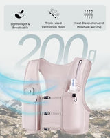 Running Vest for Women Men, USA Original Patent, Adjustable Chest Straps Running Hydration Vest with 500ml Soft Flask, Lightweight Breathable Reflective Running Vest for Marathon