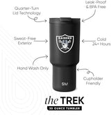 Simple Modern Officially Licensed NFL Oakland Raiders 30 oz Tumbler with Flip Lid and Straws | Insulated Cup Stainless Steel | Gifts for Men Women | Trek Collection | Oakland Raiders