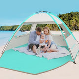 Venustas Beach Tent Sun Shelter for 3/4-5/6-7/8-10 Person, UPF 50+ UV Protection Beach Canopy, Lightweight and Easy Setup Cabana, Portable Beach Shade Tent