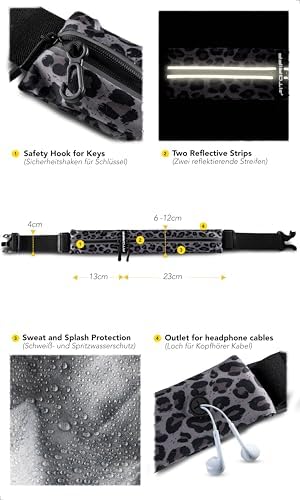 Fitgriff® Running Belt for Men & Women - Secure Jogging Pouch for Phone, Keys & Essentials - For All Cell Phones