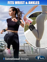 Wrist Ankle Weights Set of 2(1 lb/2 lbs Each) Adjustable Weights Training Intensity for Strength Training Walking Running Yoga Pilates Jogging for Women Men