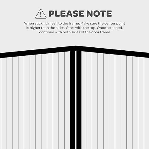 Hands-Free Magnetic Screen Door, Heavy Duty, Self Sealing Screen Door Mesh Protector, Pet and Kid-Friendly, Stay-Open Buckle, Keeps Bugs Out While Letting Nature in, Fits Door Size (36" x 96")