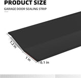 Garage Door Seal Top and Sides，40 FT Universal TPE Weather Stripping Garage Door Trim Seal Weatherproofing Garage Door Seals with Nails and Lids in Black