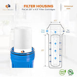 Aquaboon 5 Micron 20 x 4.5 Whole House Sediment Filter Cartridge 20 inch Water Filter Replacement Compatible with DGD-5005-20, FP25B, AP810-2, 2-Pack
