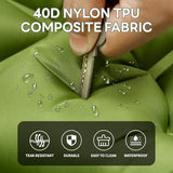 Double Inflatable Sleeping Pad for 2 Person - Ultralight Air Mattress with Built-in Foot Pump, Durable Waterproof Camping Pad for Couples, Backpacking, Hiking (Green)