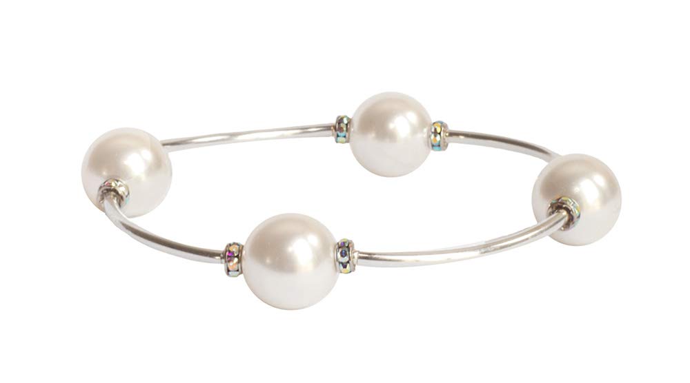 Made As Intended Crystal White Pearl Blessing Bracelet, Regular Size
