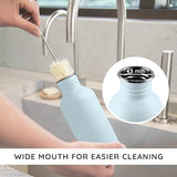 Bambaw Metal Water Bottle 750 ml, Light Blue Sports Bottle, Non-Insulated Water Bottle, Stainless Steel Bottle 750 ml, Stainless Steel Bottle – Nordic Blue