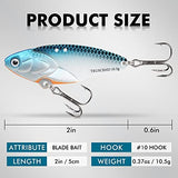 TRUSCEND Swimming or Jigging Fishing Spinners with Two-Way Spinning Spoons System, Rooster Tail Fishing Lures with Flash Copper Body & Blade, Freshwater and Saltwater Blade Bait for Bass Walleye Trout
