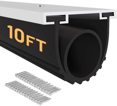 DGSL Garage Door Seals Bottom Rubber，Weather Stripping Sealing Strip Replacement, Universal Weatherproof Threshold Buffering (Black, 10Ft)