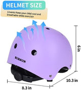 Kids Bike Helmet Ventilation & Adjustable Toddler Helmet for Ages 2-14 Kids Boys Girls Multi-Sport Helmet for Skateboard Roller Skateing Bicycle Scooter blance Bike