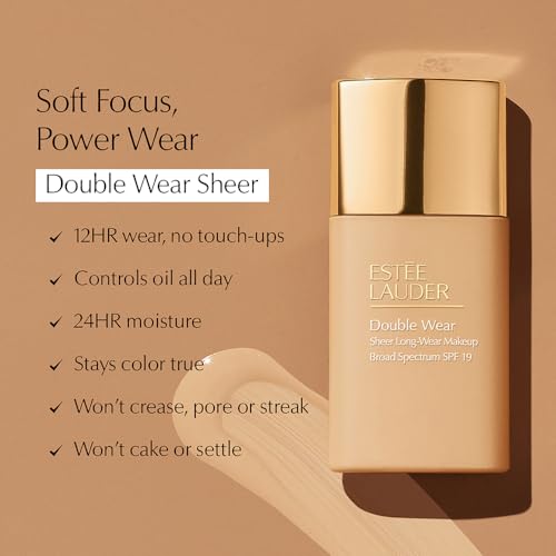 Estée Lauder Double Wear Sheer Matte Foundation SPF 19 | 12-Hour Wear, 1.0 Fl Oz, 2N1 Desert Beige