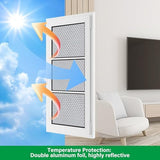 winemana Window Insulation Roll, 48IN x 20FT Reflective Heat Shield Bubble Film, Double-Sided Aluminum Foil Insulation, Weatherproof Garage Door Cover for Windows, RV, Basement, Winter & Summer