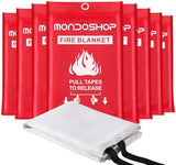 Emergency Fire Blanket for Camping Grill - Mondoshop Fire Retardant Blankets for Home Kitchen - Fireproof Blanket for Picnic, Grill, Car, Office, Warehouse, School, Fireplace