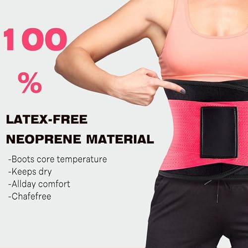 VENUZOR Waist Trainer Belt for Women - Waist Cincher Trimmer - Slimming Body Shaper Belt - Sport Girdle Belt (UP Graded)