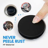 Bathroom Sink Drain with Overflow, Universal Bathroom Sink Stopper for Bathroom Vanity Vessel Sink, Rapid Draining Plastic Pop-up Sink Drain with Hair Catcher Anti-Clog Strainer, 2 Pack, Matte Black