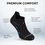 Wrightsock CoolMesh II Tab Running Socks for Men and Women – Eco-Friendly Anti Blister Socks - American Made