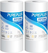 PUREPLUS 5 Micron 10" x 4.5" Whole House Sediment Home Water Filter Replacement Cartridge for Culligan RFC-BBSA, HD-950, WFHD13001B, W15-PR, GXWH30C, GXWH35F, Aqua-Pure AP817, PP10BB, 2PACK