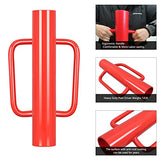 Gtongoko 18LB T Post Driver with Handles Heavy Duty Fence Post Driver Post Pounder for T-Posts，U Channel，Metal Post and Sign Post Pole Driver Tool,17 Inch Red