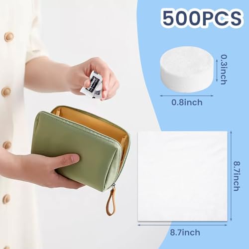 BigOtters 500PCS Compressed Towels, Bulk Disposable Towels for Face Portable Washcloths for Travel Expandable Wipes Tablets Survival Gear Kit for Outdoors Camping Hiking Hotel