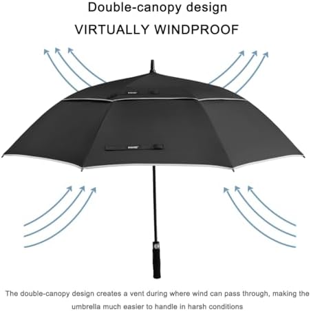 G4Free 47/54/62/68 Inch Automatic Open Golf Umbrella Oversize Extra Large Double Canopy Vented Windproof Waterproof Stick Umbrellas