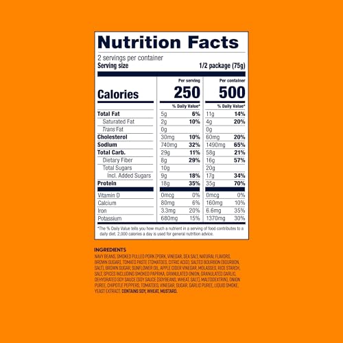 BIGHORN Mountain Food Bourbon BBQ Pulled Pork and Beans - premium freeze dried meals for backpacking food - dehydrated camping food for backpacking meals - 2 Serving