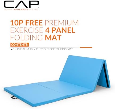 CAP Barbell All Purpose Folding Anti Tear Exercise Training Aerobic Fitness Gym & Gymnastics Balance Mat | Multiple colors
