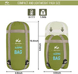 Warm Weather Sleeping Bag - Portable Waterproof Compact Lightweight, Packable for Kids, Teens Adults Camping Backpacking Hiking, Spring Summer Fall
