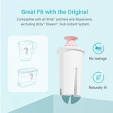 AQUA CREST Magnesium Water Filter, Intended for Brita® Pitchers and Dispensers, Everyday, UltraMax, Metro+, XL and More, 2 Months, Reduces Chlorine, 3 Count