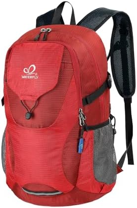 WATERFLY Lightweight Packable Hiking Backpack: 30L Foldable Travel Daypack Ultralight Camping Day Pack for Woman Man