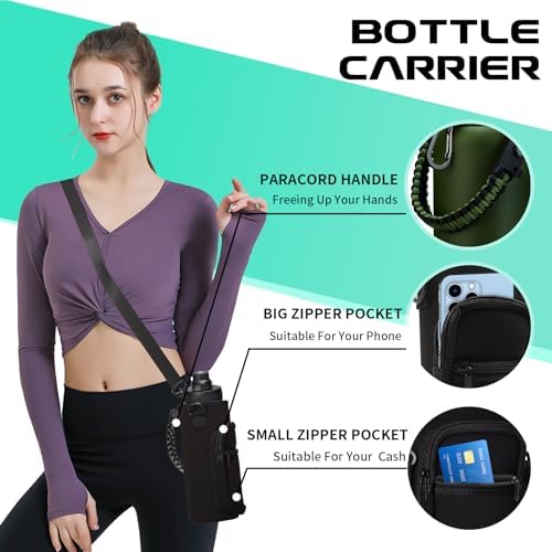 Insulated Water Bottle 32 oz - Cold-48h & Hot-24h Stainless Steel Vacuum Flask with Straw & Pop-up Chug Lid, Leak Proof 32oz Water Bottles, Wide Mouth Hydro Metal Thermal Cups for Gym Work