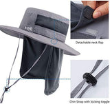 BASSDASH UPF 50+ Sun Fishing Hat Water Resistant with Detachable Neck Flap