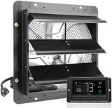 VEVOR 14'' Exhaust Fan with Temperature Humidity Controller, 1513 CFM, 10-Speed Adjustable Wall Mount Attic Fan, Ventilation and Cooling for Greenhouses, Garages, Sheds, ETL Listed