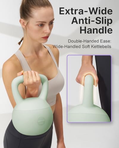 YOTTOY Soft Kettlebell,Kettlebell Anti-Slip Grip Weight for Home Workouts, Kettlebells Set Strength and Safety Guaranteed