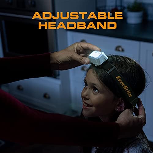 EverBrite LED Headlamp, 4 Lighting Modes, Pivoting Head with Adjustable Headband, IPX4 Water Resistant Perfect for Running, Camping and Hiking, 3 AAA Battery Powered(5 Pack)