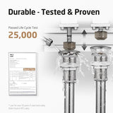 KES Bathroom Sink Drain Without Overflow Vessel Sink Lavatory Vanity Pop Up Drain Stopper Brushed Nickel Finish for 1.6"-1.9" Sink Hole, S2008D-BN