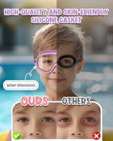 Rantizon Swim Goggles 2 Pack, Wide View Anti Fog&UV Swimming Goggles for Audlt, No Leaking Pool Accessories for Men Women Kid